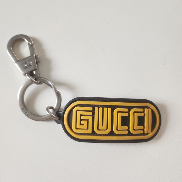 Gucci 'Sega' Yellow and Black Keychain